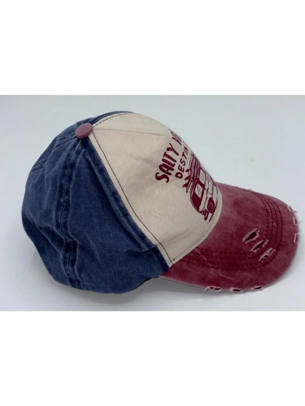 Salty Vibes Destin FL Distressed Hat Style Beach Cap Florida